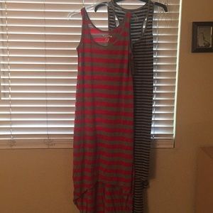 High/Low striped maxi dress bundle